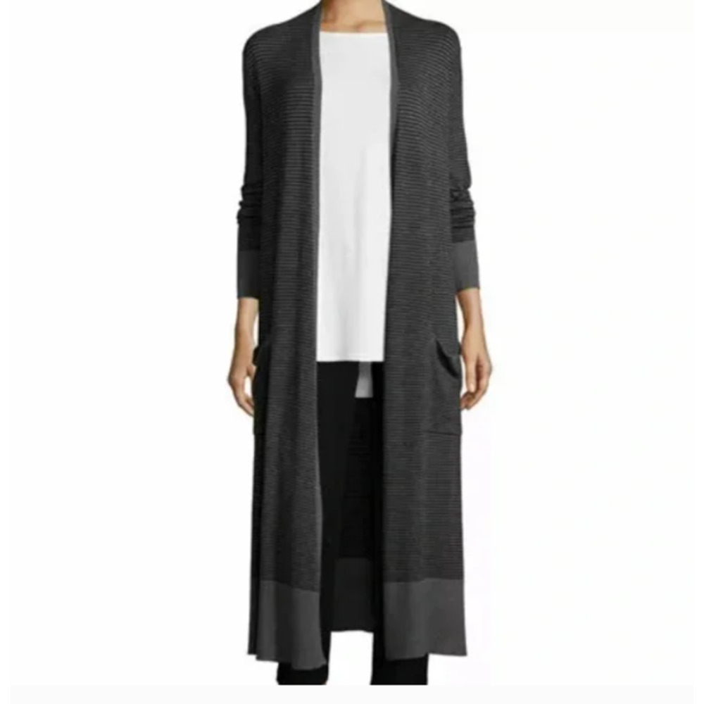 Eileen Fisher Viscose Jersey Duster Cardigan Sweater size Small